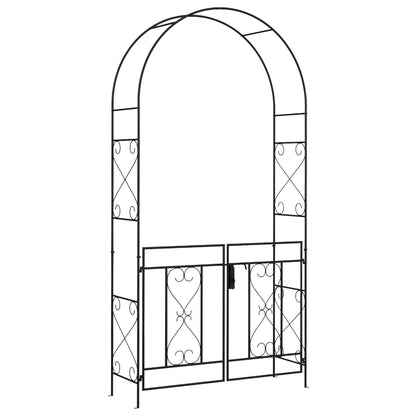Outsunny Decorative Metal Garden Arch with Double Gate for Climbing Plants - plants - express.com
