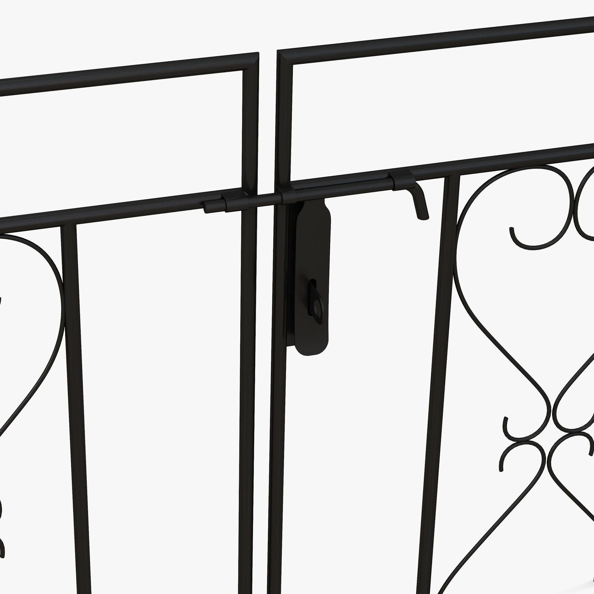 Outsunny Decorative Metal Garden Arch with Double Gate for Climbing Plants - plants - express.com