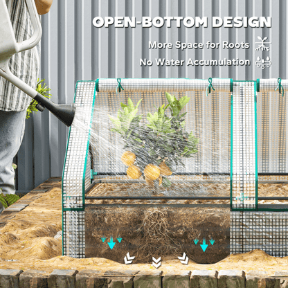 Outsunny Dual Raised Garden Bed & Greenhouse - Elevate Your Planting Experience! - plants - express.com
