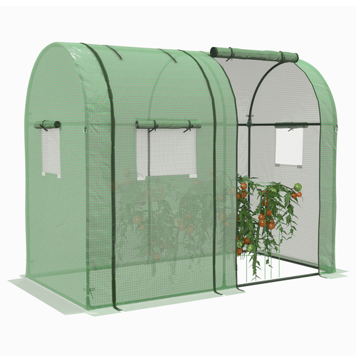 Outsunny Dual - Room Tomato Greenhouse with Roll - up Doors & Mesh Windows - plants - express.com