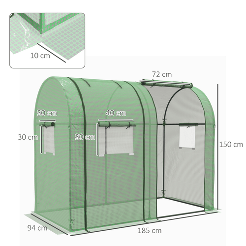 Outsunny Dual - Room Tomato Greenhouse with Roll - up Doors & Mesh Windows - plants - express.com