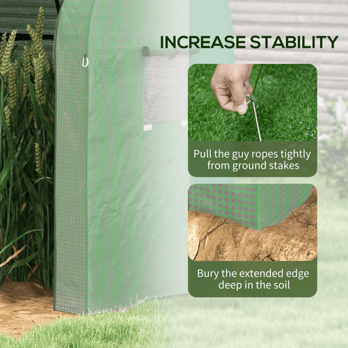 Outsunny Dual - Room Tomato Greenhouse with Roll - up Doors & Mesh Windows - plants - express.com