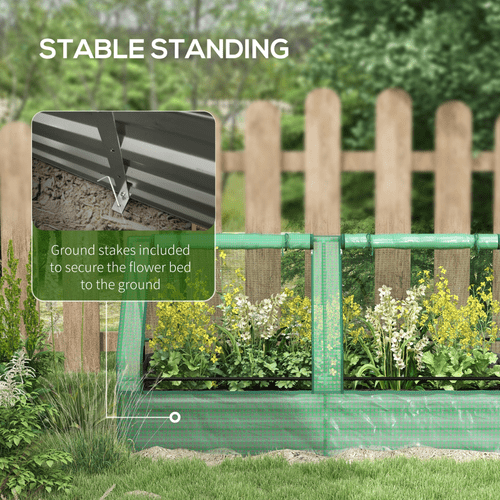 Outsunny Dual - Tier Raised Garden Bed with Greenhouse & UV - Resistant Cover - plants - express.com