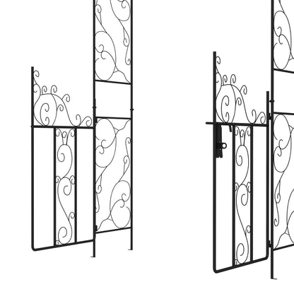 Outsunny Elegant Metal Garden Arch with Double Gate for Climbing Plants - plants - express.com