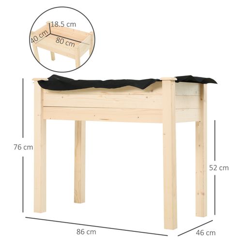 Outsunny Elevated Fir Wood Garden Planter Bed - Nurture Your Green Oasis - plants - express.com