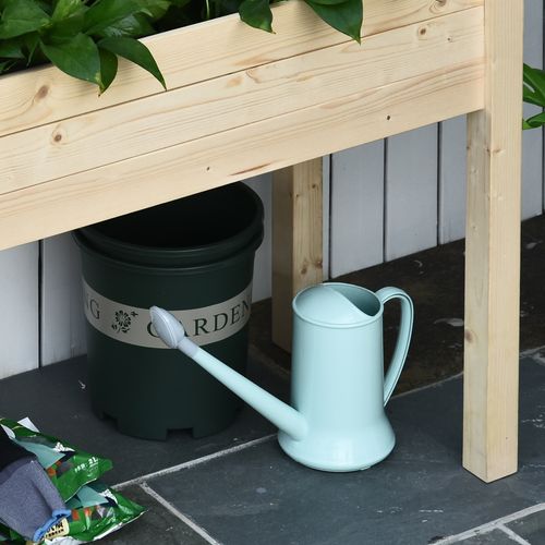 Outsunny Elevated Fir Wood Garden Planter Bed - Nurture Your Green Oasis - plants - express.com
