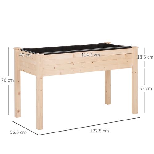Outsunny Elevated Fir Wood Garden Planter Bed - Nurture Your Green Oasis - plants - express.com