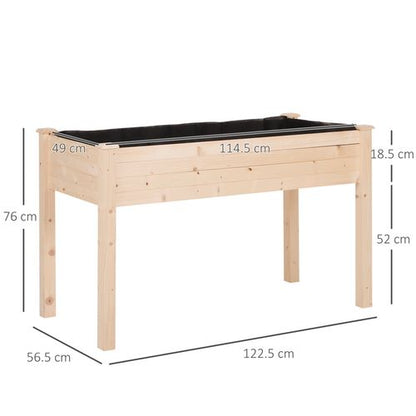 Outsunny Elevated Fir Wood Garden Planter Bed - Nurture Your Green Oasis - plants - express.com