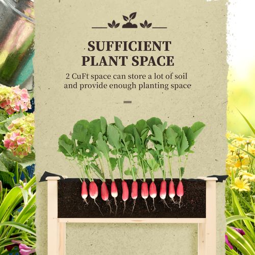Outsunny Elevated Fir Wood Garden Planter Bed - Nurture Your Green Oasis - plants - express.com