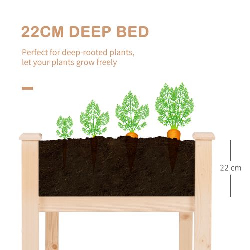 Outsunny Elevated Fir Wood Garden Planter Bed - Nurture Your Green Oasis - plants - express.com