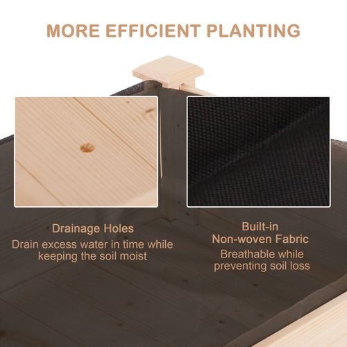 Outsunny Elevated Fir Wood Garden Planter Bed - Nurture Your Green Oasis - plants - express.com