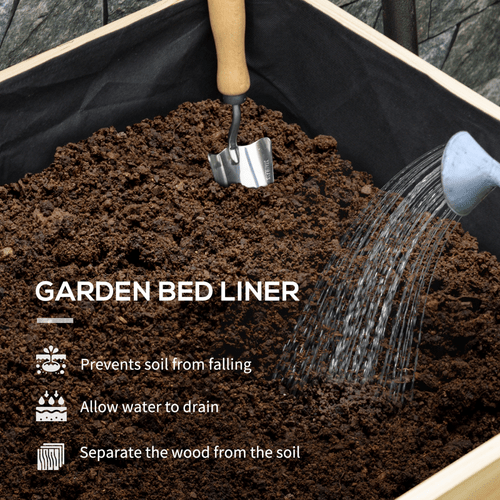 Outsunny Elevated Wooden Planter with Greenhouse Cover - Grow Tall & Thrive! - plants - express.com