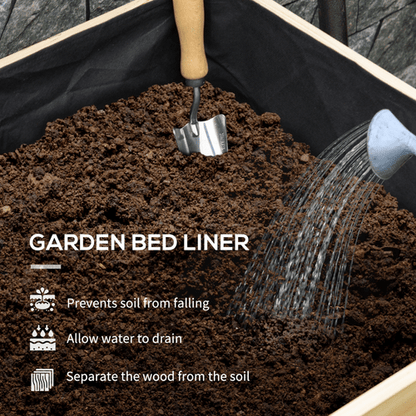 Outsunny Elevated Wooden Planter with Greenhouse Cover - Grow Tall & Thrive! - plants - express.com