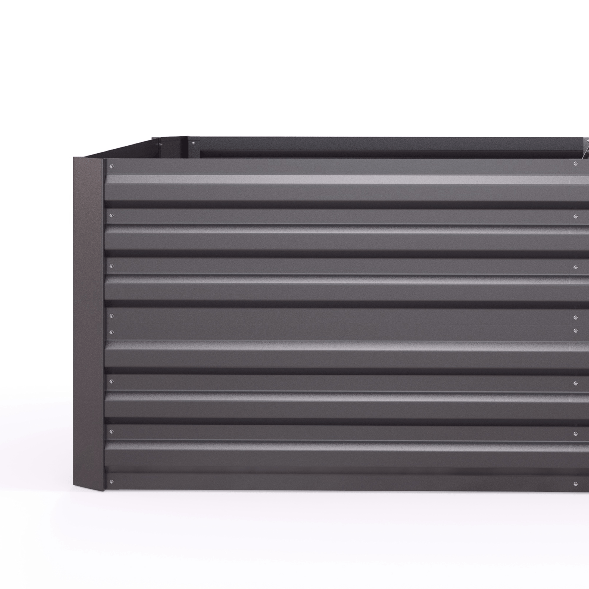 Outsunny Galvanised Steel Outdoor Raised Bed w/ Reinforced Rods, Dark Grey - plants - express.com