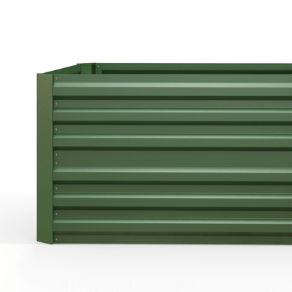 Outsunny Galvanised Steel Outdoor Raised Bed w/ Reinforced Rods, Green - plants - express.com