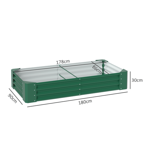 Outsunny Galvanized Raised Garden Bed - 180x90x30cm for Thriving Plants! - plants - express.com