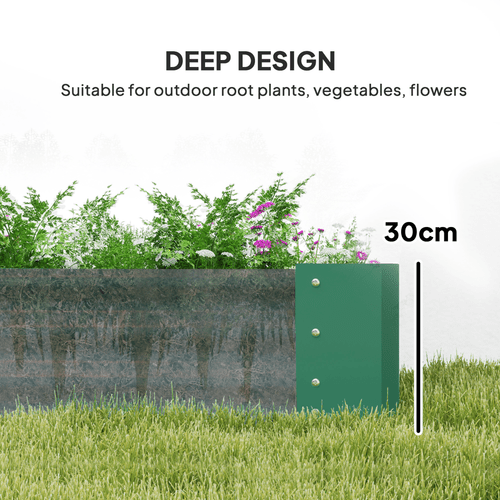 Outsunny Galvanized Raised Garden Bed - 180x90x30cm for Thriving Plants! - plants - express.com
