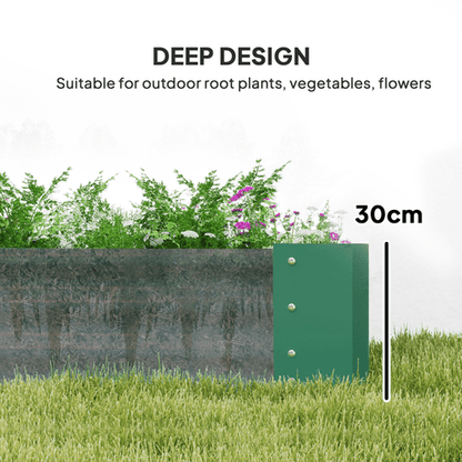 Outsunny Galvanized Raised Garden Bed - 180x90x30cm for Thriving Plants! - plants - express.com