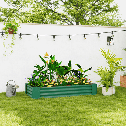 Outsunny Galvanized Raised Garden Bed - 180x90x30cm for Thriving Plants! - plants - express.com