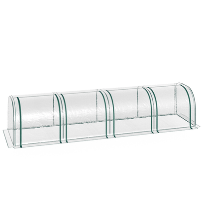 Outsunny Heavy - Duty Tunnel Greenhouse with Zippered Doors & Clear Cover - plants - express.com