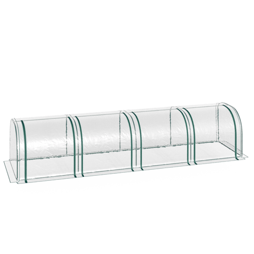 Outsunny Heavy - Duty Tunnel Greenhouse with Zippered Doors & Clear Cover - plants - express.com