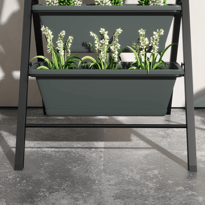 Outsunny Indoor Outdoor Vertical Raised Garden Bed with 5 Removable Tray - plants - express.com