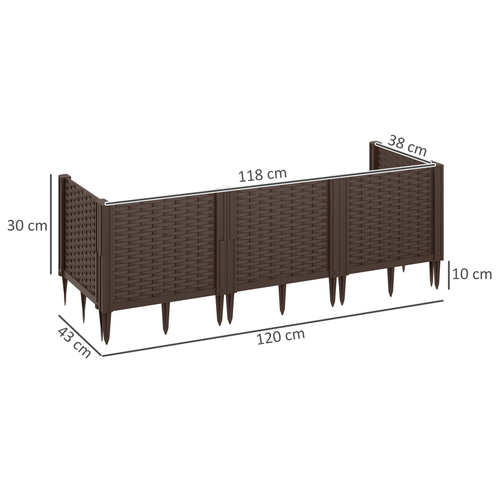 Outsunny Modular Plastic Planter Kit - Versatile Raised Bed for Flowers & Herbs - plants - express.com