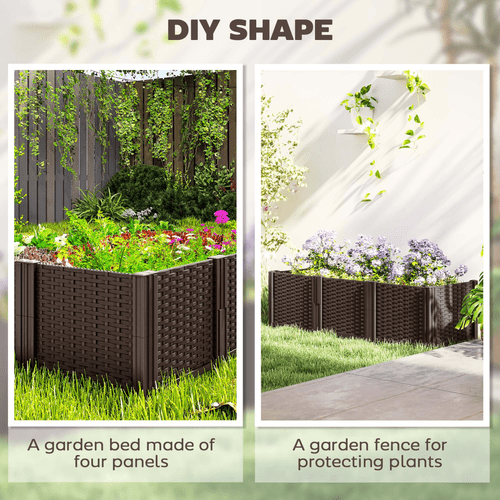 Outsunny Modular Plastic Planter Kit - Versatile Raised Bed for Flowers & Herbs - plants - express.com