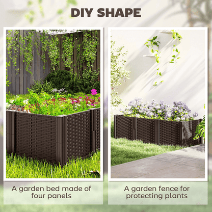 Outsunny Modular Plastic Planter Kit - Versatile Raised Bed for Flowers & Herbs - plants - express.com