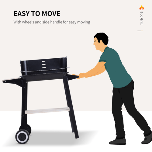 Outsunny Premium Charcoal BBQ Grill - 87cm | Adjustable, Durable & Spacious! - plants - express.com