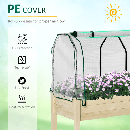 Outsunny Raised Garden Bed with Greenhouse Cover - Ideal for Home Gardening! - plants - express.com