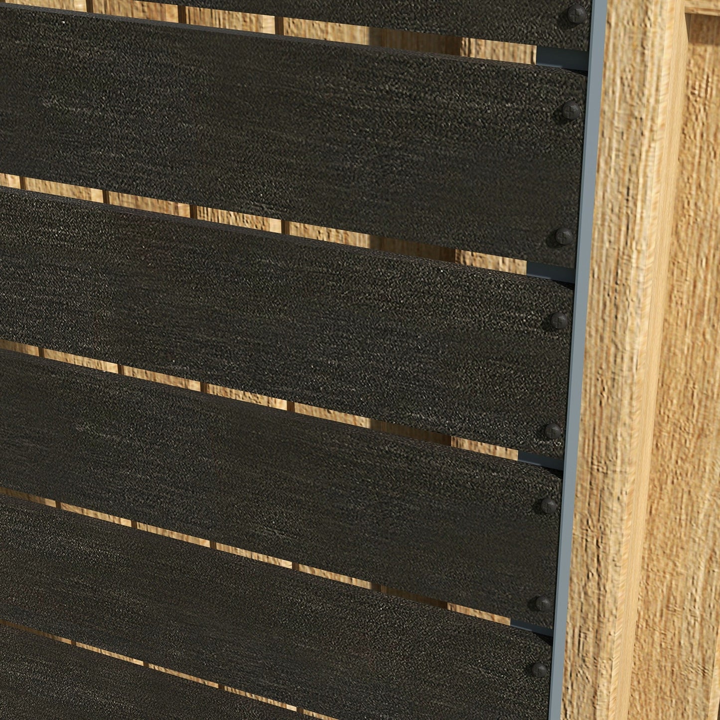 Outsunny Raised Garden Bed with Trellis and Drainage Hole, Planter Box Black - plants - express.com