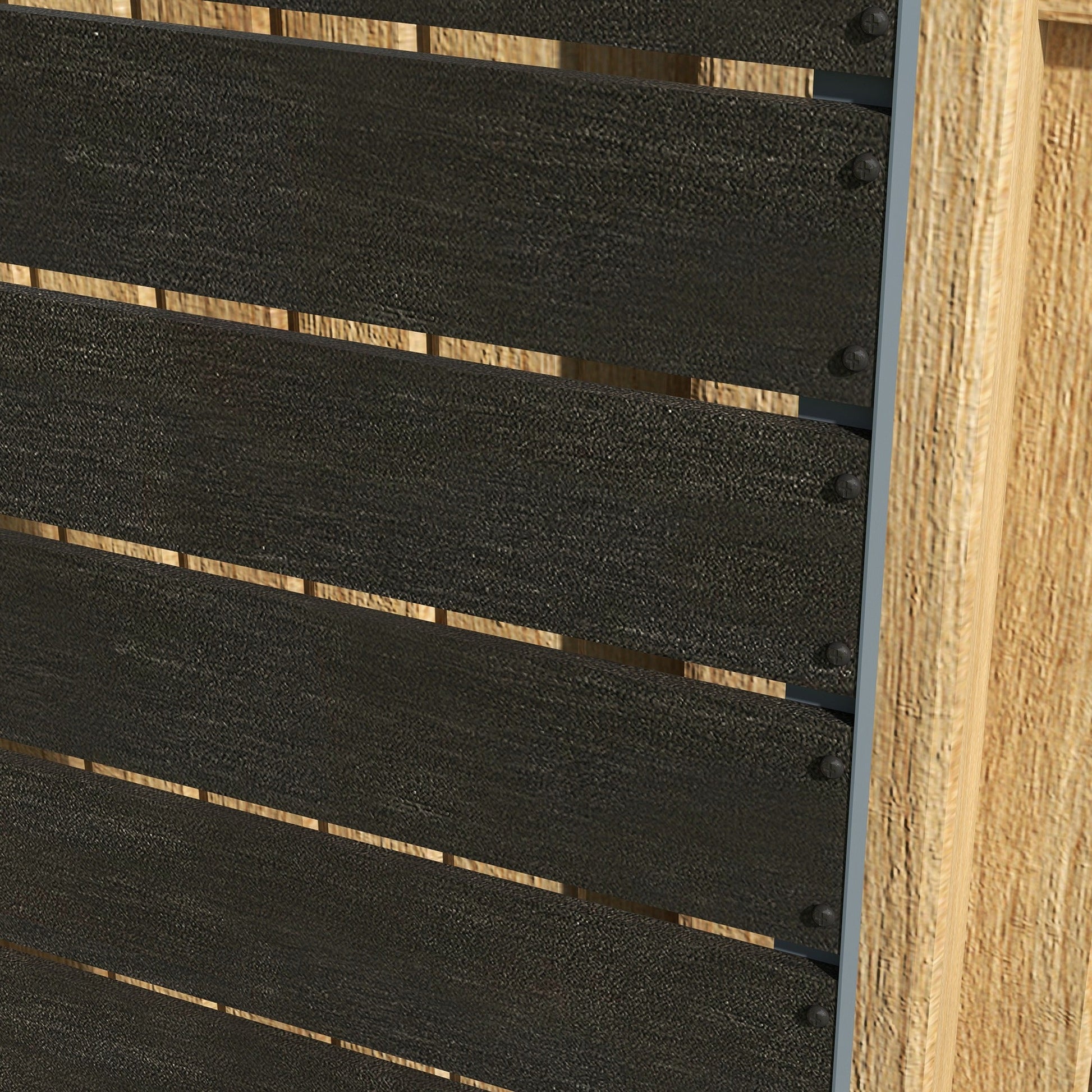 Outsunny Raised Garden Bed with Trellis and Drainage Hole, Planter Box Black - plants - express.com