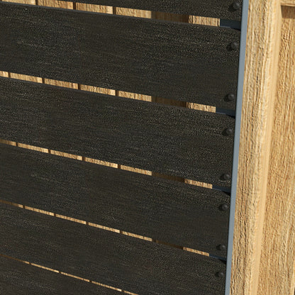 Outsunny Raised Garden Bed with Trellis and Drainage Hole, Planter Box Black - plants - express.com