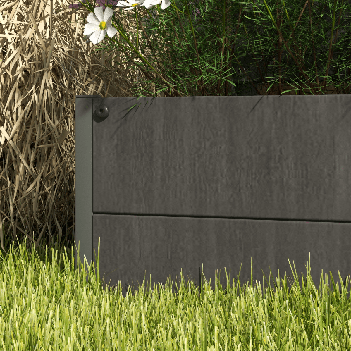 Outsunny Raised Garden Bed with Trellis - Dark Grey Patio Planter - plants - express.com