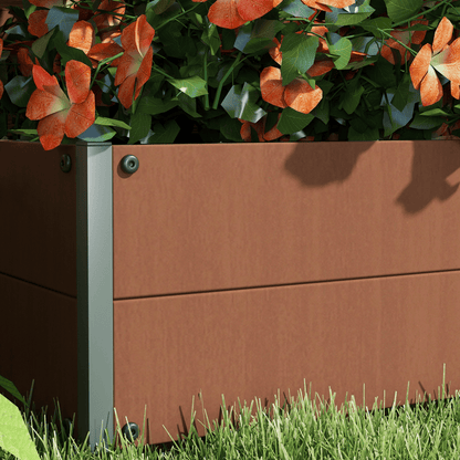 Outsunny Raised Garden Bed with Trellis Light Brown Patio Planter - plants - express.com