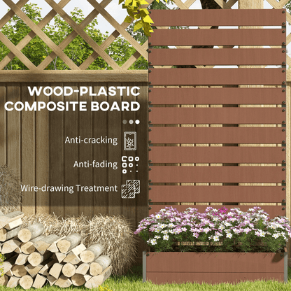 Outsunny Raised Garden Bed with Trellis Light Brown Patio Planter - plants - express.com