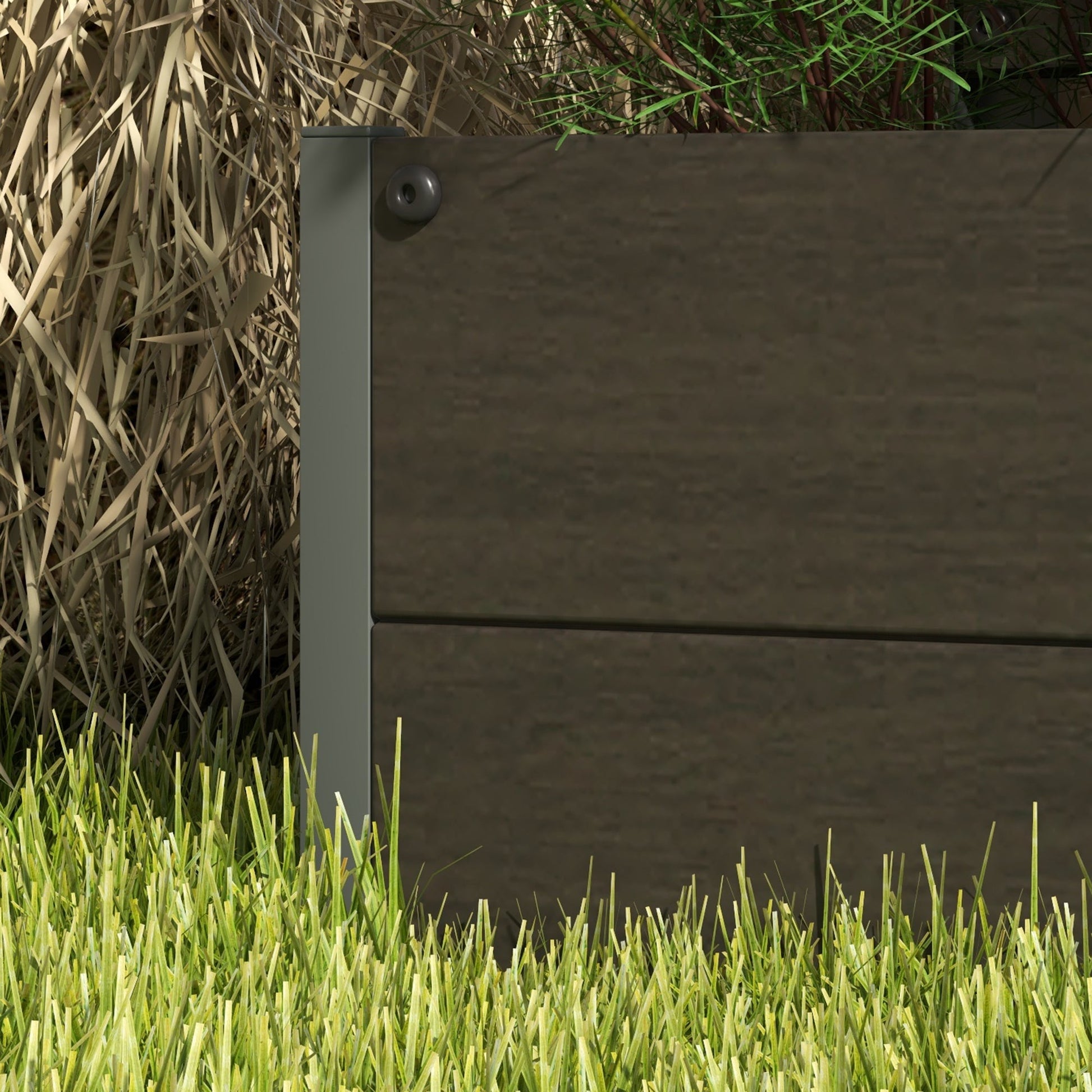 Outsunny Raised Garden Bed with Trellis Standing Patio Planter Box Black - plants - express.com