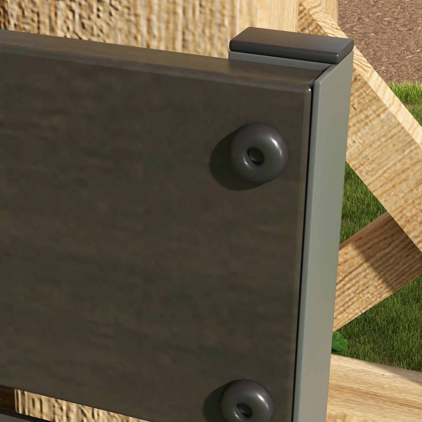 Outsunny Raised Garden Bed with Trellis Standing Patio Planter Box Black - plants - express.com