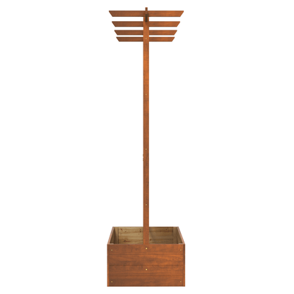 Outsunny Raised Trellis Planter - Stylish Wooden Garden Bed for Climbing Plants - plants - express.com