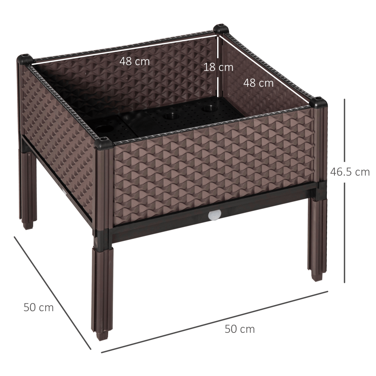 Outsunny Set of 2 Raised Garden Bed Elevated Planter Box for Flower, Vegetables - plants - express.com