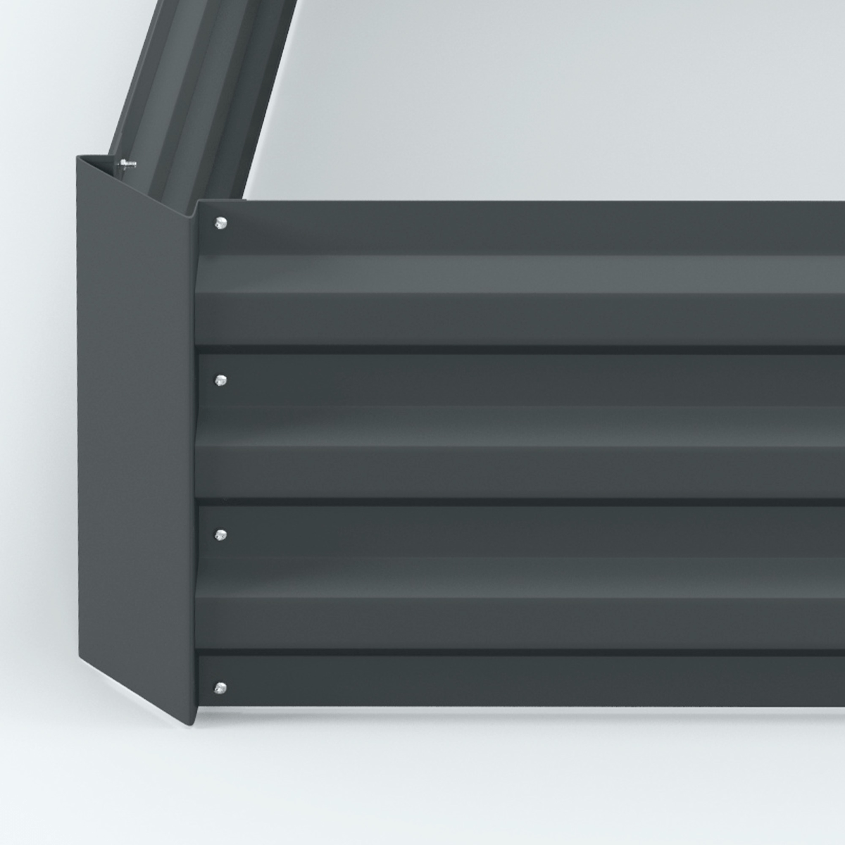 Outsunny Set of 2 Raised Garden Bed Galvanised Planter Box Easy Setup Dark Grey - plants - express.com