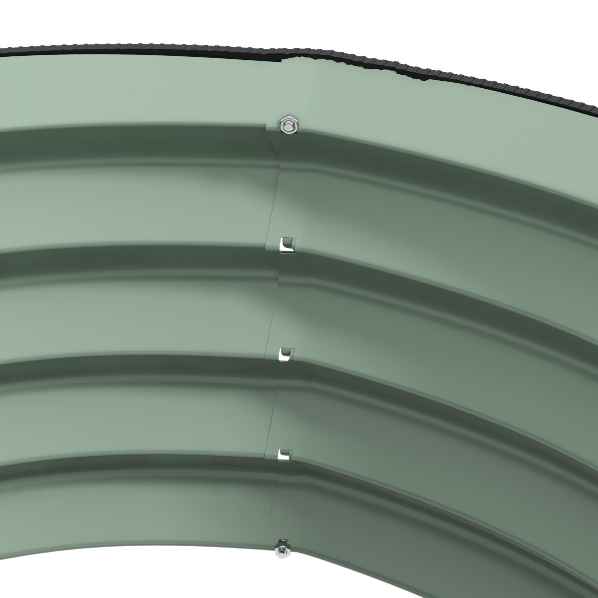 Outsunny Set of 2 Raised Garden Bed Metal Planter Box with Safety Edging, Green - plants - express.com