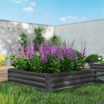 Outsunny Steel Raised Garden Bed - Durable Planter for Flowers & Vegetables - plants - express.com