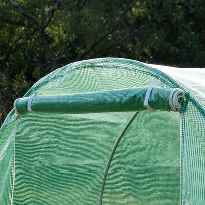 Outsunny Walk - In Polytunnel Greenhouse with Zip Door & Eight Ventilating Windows - plants - express.com