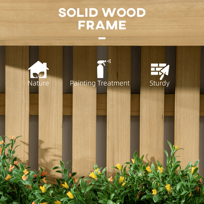 Outsunny Wall - Mounted Wooden Planter with Trellis - Versatile Garden Display - plants - express.com