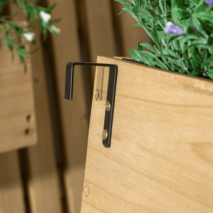 Outsunny Wall - Mounted Wooden Planter with Trellis - Versatile Garden Display - plants - express.com
