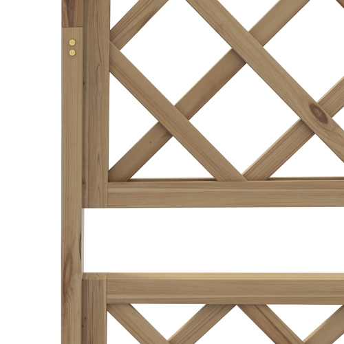 Outsunny Wooden Climbing Planter: Elegant Raised Bed with Trellis & Roof - plants - express.com