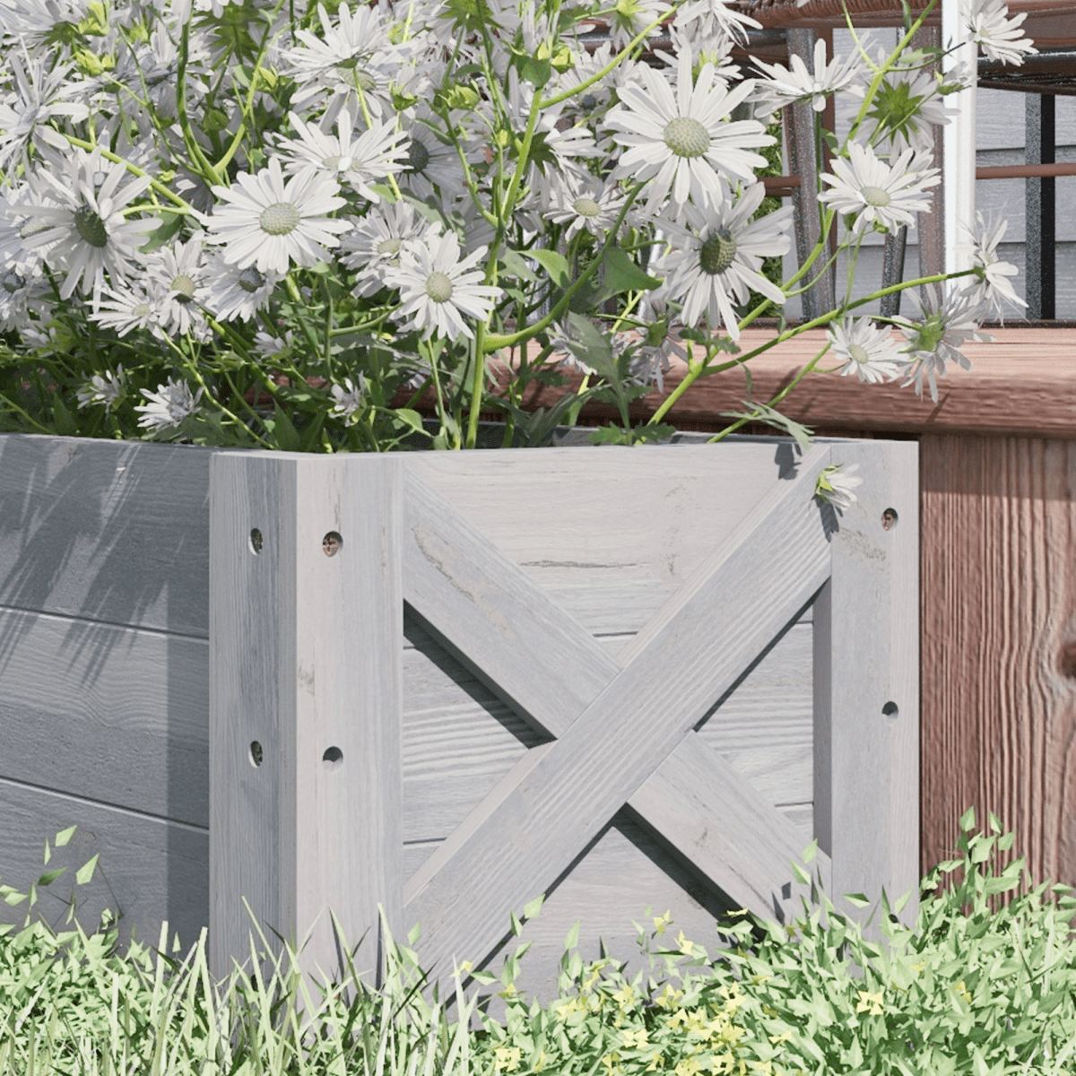 Outsunny Wooden Garden Raised Bed Planter Grow Containers Pot, 100x36.5x36cm - plants - express.com