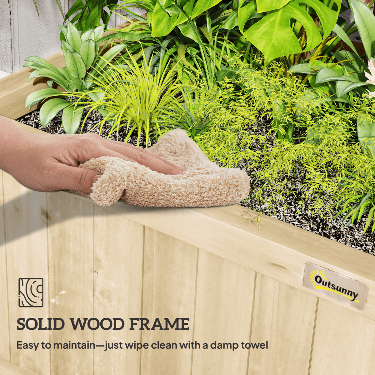 Outsunny Wooden Planter Box with Trellis - Perfect for Climbing Vines! - plants - express.com